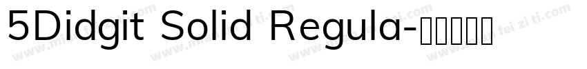 5Didgit Solid Regula字体转换